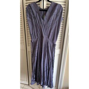 Silvia Tcherassi Lilac Marble Sottomarina Belted Jacquard Midi Dress - Size L